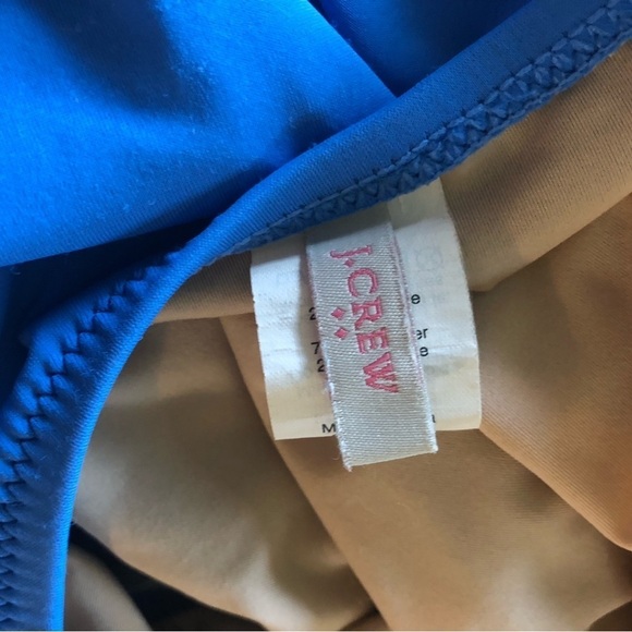 J. Crew Factory Bow-Back One-Piece Swimsuit Blue Sz S G5824 Summer Beach Pool - Picture 4 of 6